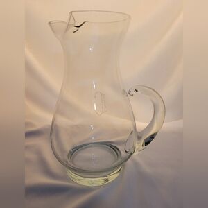 Princess House Pitcher Clear Glass Heritage with Etched "C"